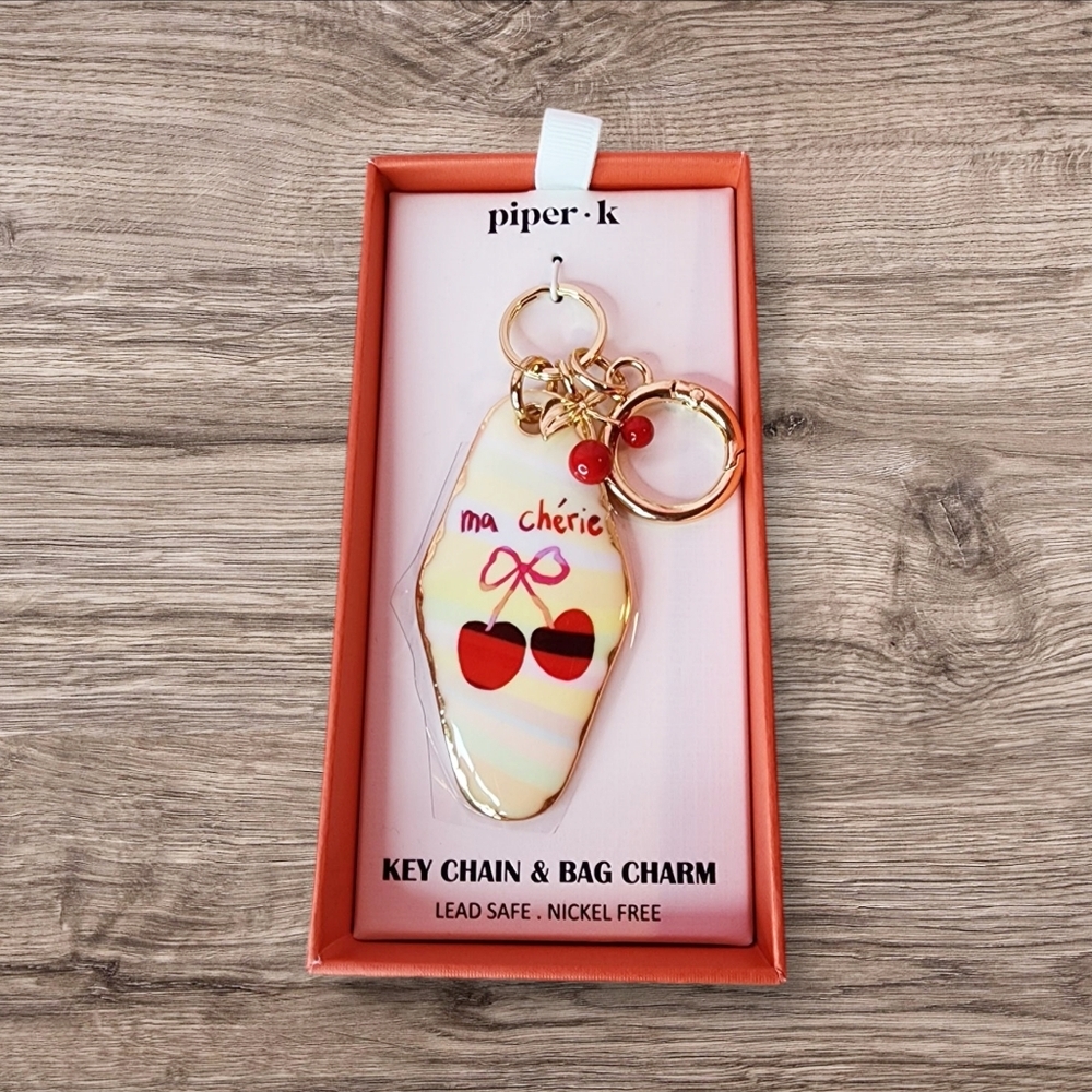 Piper K Cherry Key Chain & Bag Charm